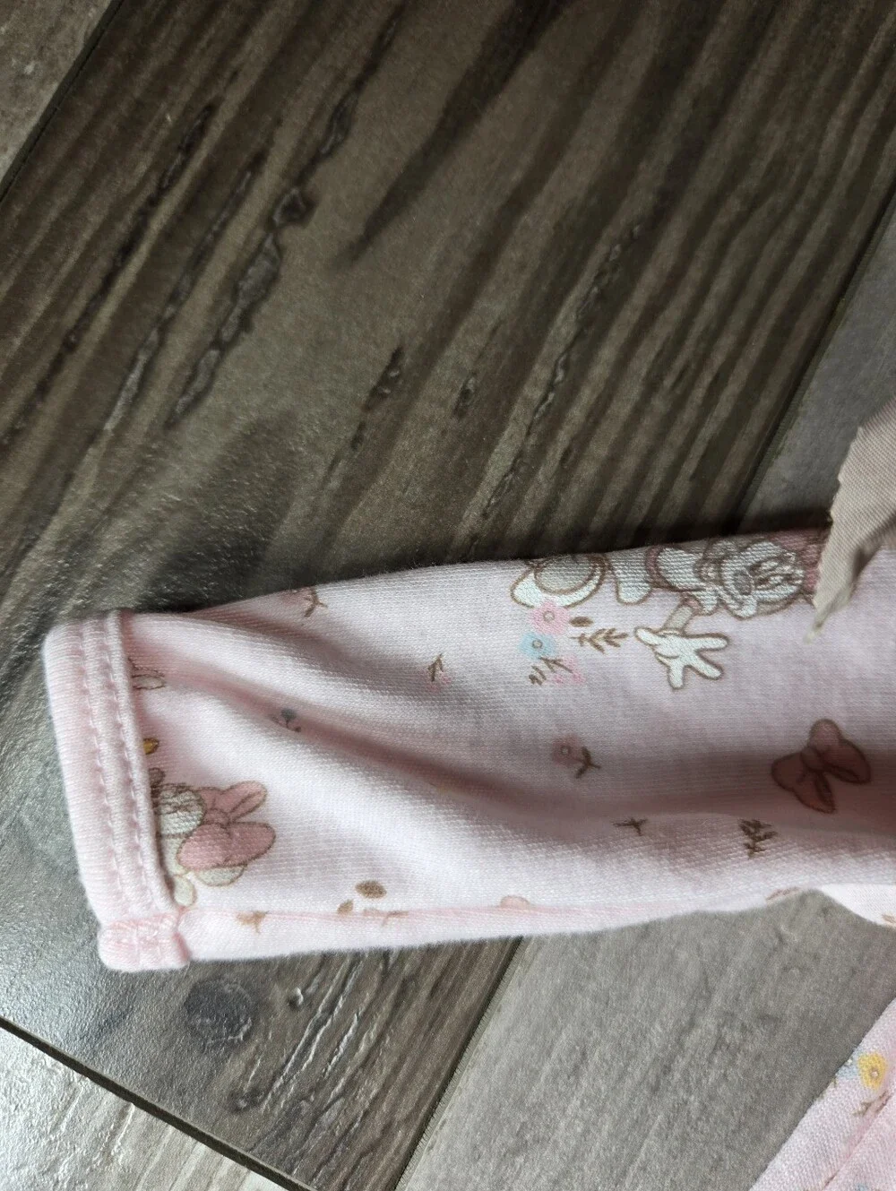 NWT Disney Pink Minnie Mouse Ruffle‑Trim Zip One‑Piece Footie – Size Newborn